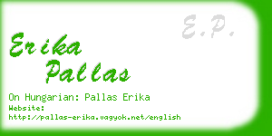 erika pallas business card